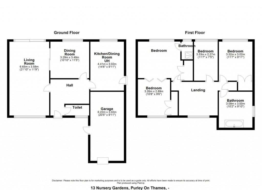 Floorplans For Nursery Gardens, Purley On Thames, Reading