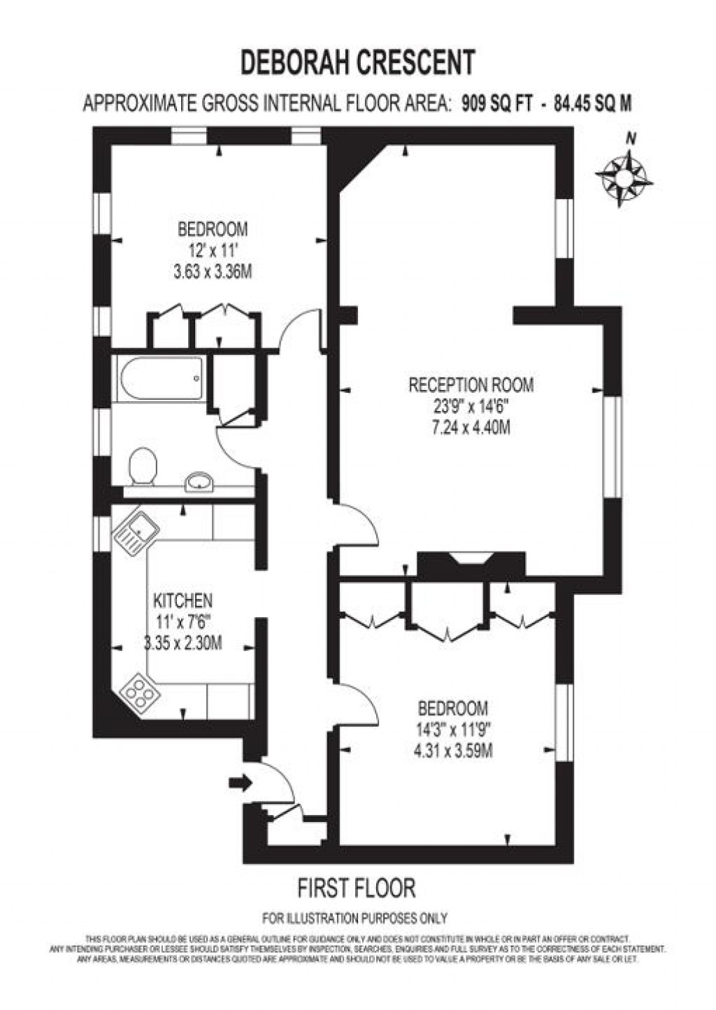 Floorplans For Deborah Crescent, Ruislip