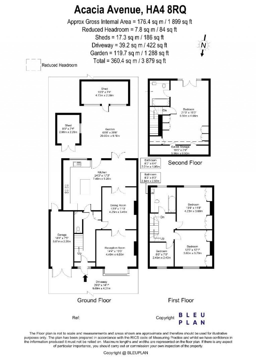 Floorplans For Acacia Avenue, Ruislip