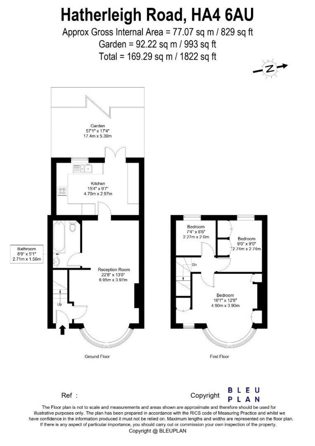 Floorplans For Hatherleigh Road, Ruislip