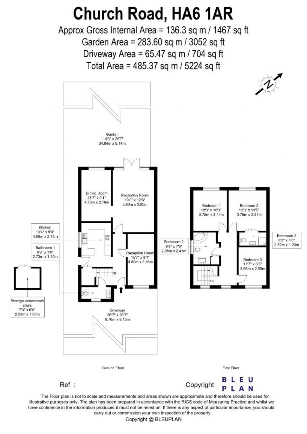 Floorplans For Church Road, Northwood